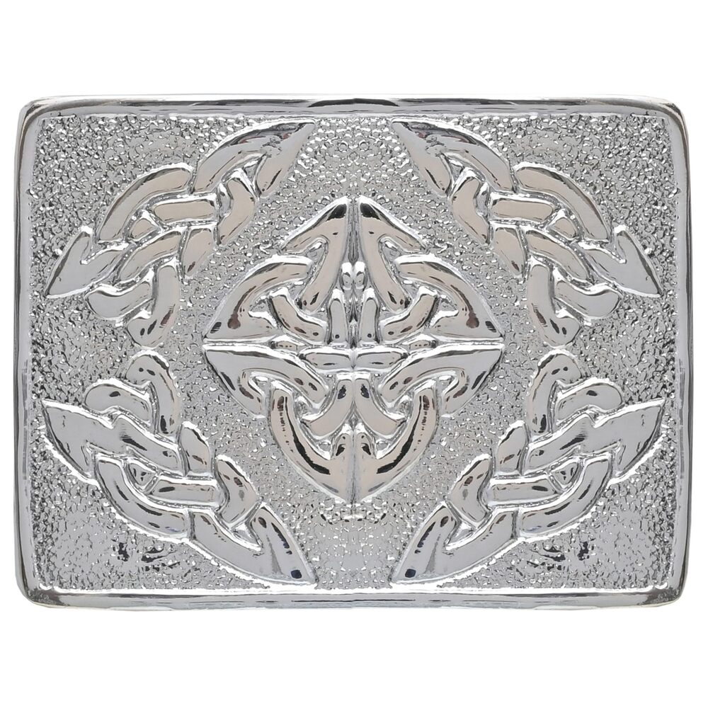 2586 Kilt Belt Buckle – Elegant Celtic Square and Saltire Buckles Pewter